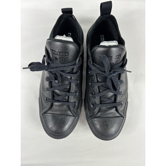 Converse Low Top Sneakers Black 8 Neoprene Gothic Goth Gothcore Black on Black - Picture 7 of 9